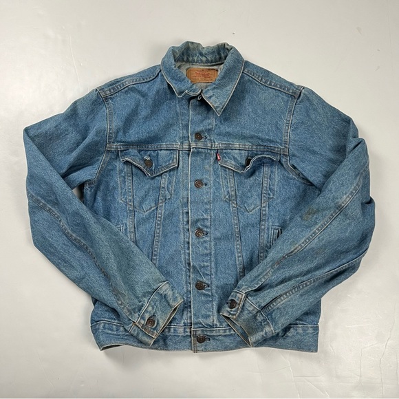 026 - VINTAGE 80s KINGS X ROCK BAND LEVIS DENIM JACKET - Picture 3 of 9